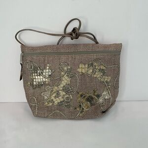 Women’s Carlos Falchi Elegant Grey and Silver Shoulder Bag